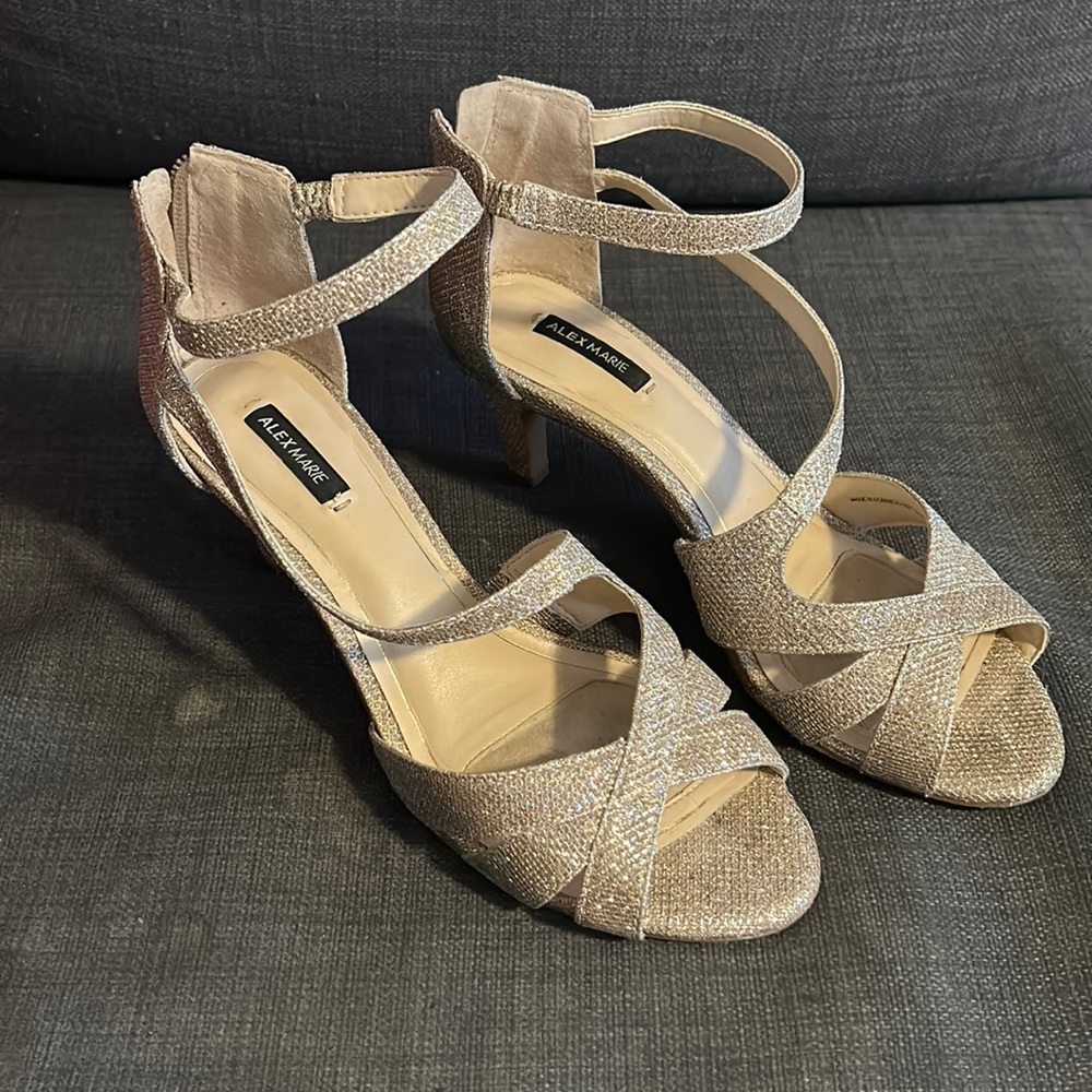 Alex Marie sparkly heels with zip up back